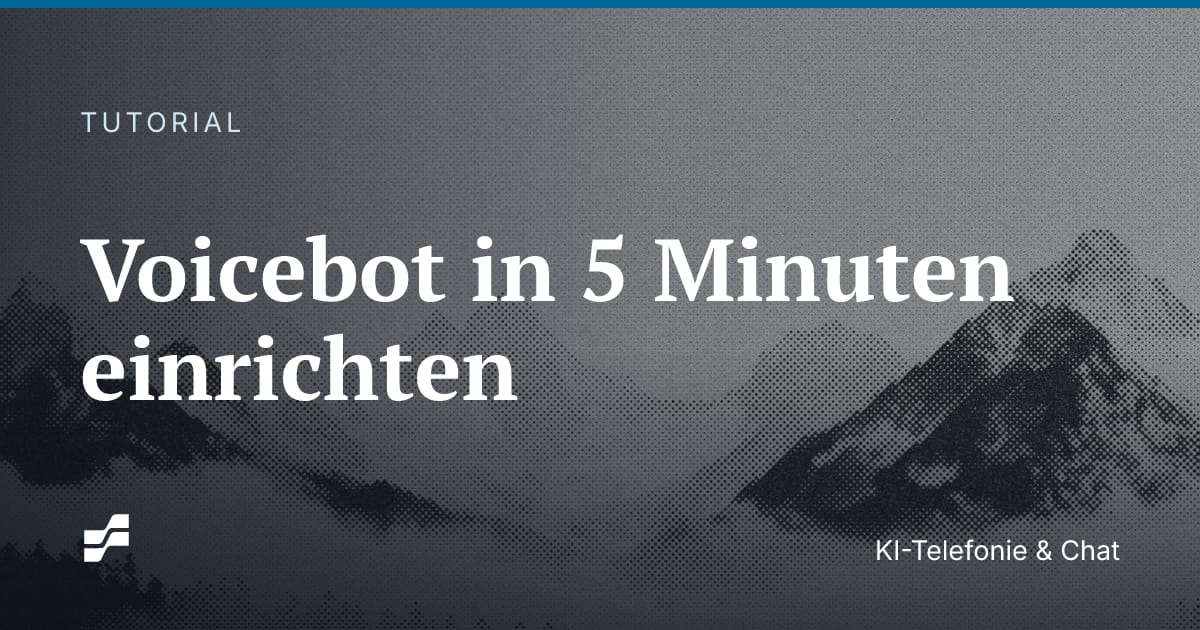 Voicebot in 5 Minuten einrichten